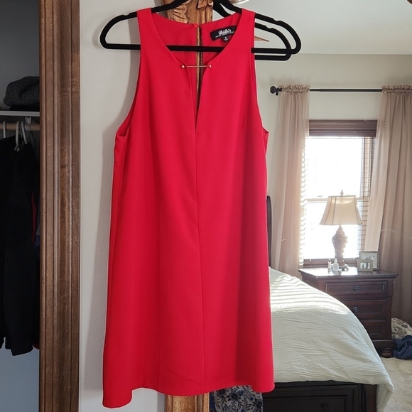 Lulus Near Or Bar Red Shift Dress - Picture 1 of 8